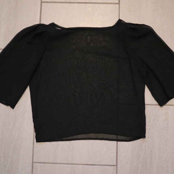 Y2K Mesh Crop Shirt - Picture 1 of 3